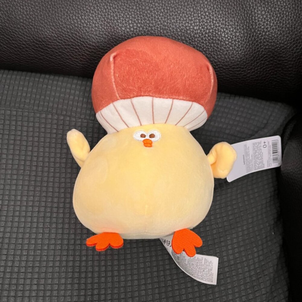 Mushroom Chick Mushroom Cap Plush Toy